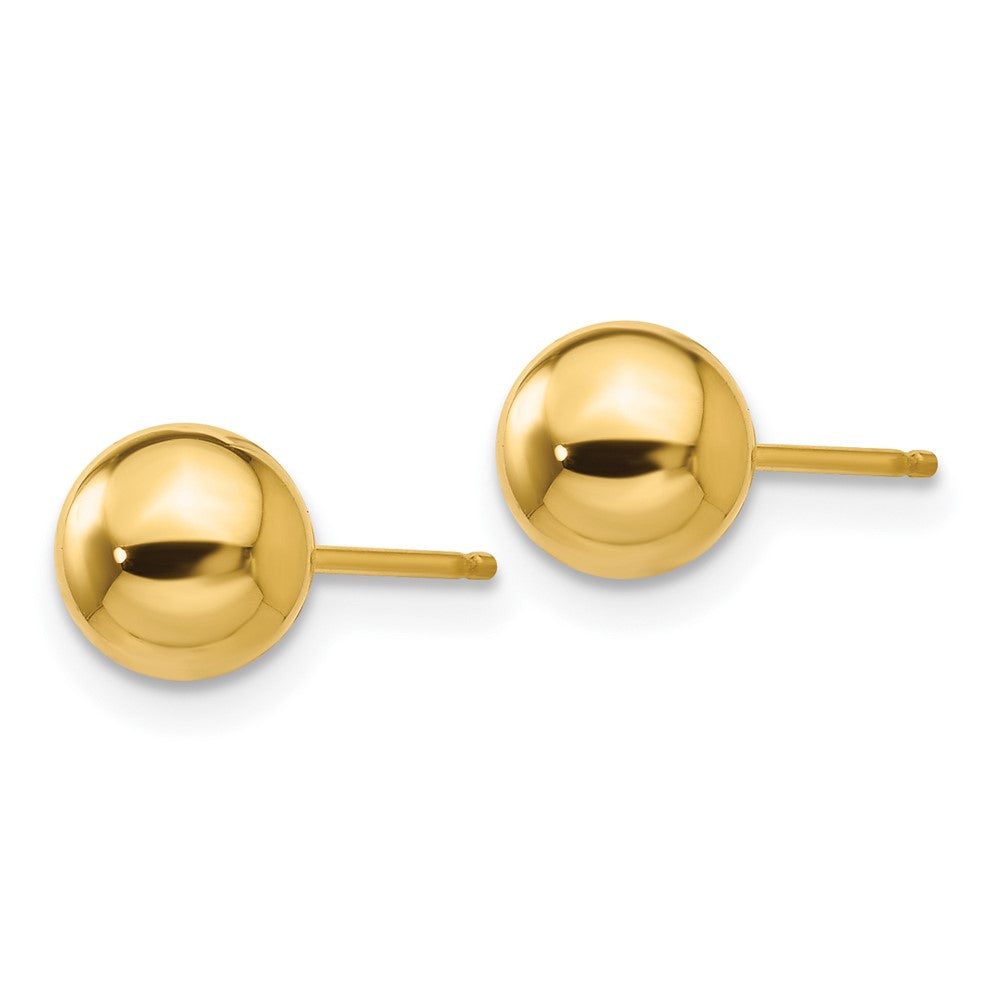 10k Polished 6mm Ball Post Earrings