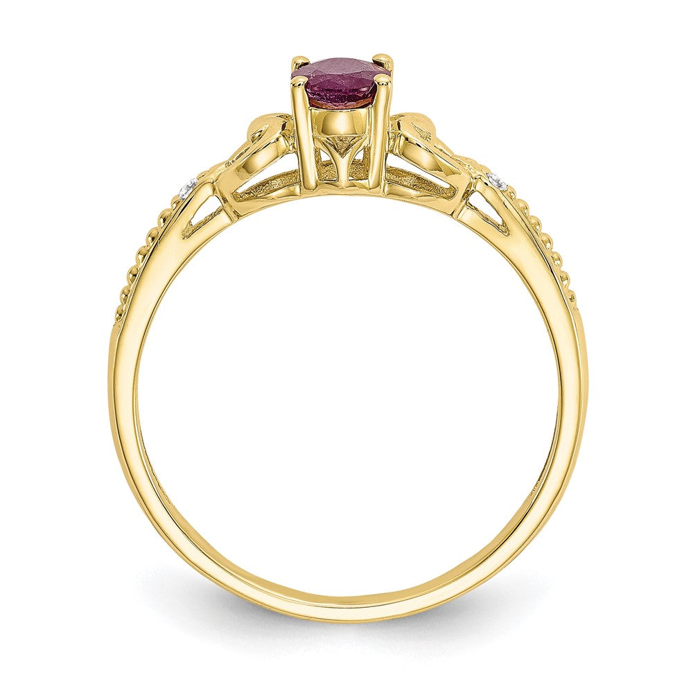 10K Ruby and Diamond Ring