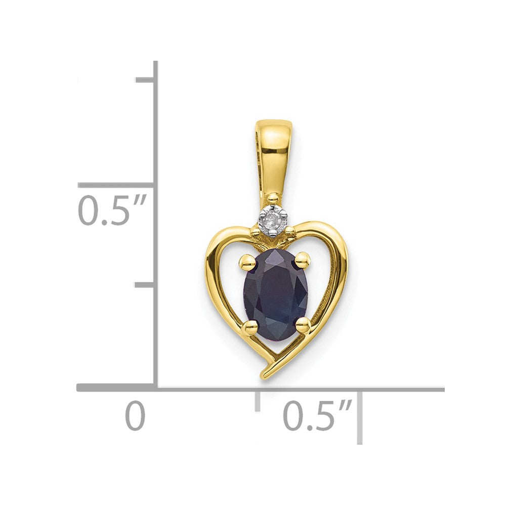 10K Diamond and Sapphire Pendant