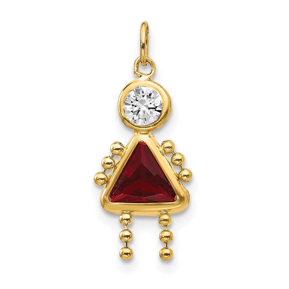 10k January Girl Birthstone Charm