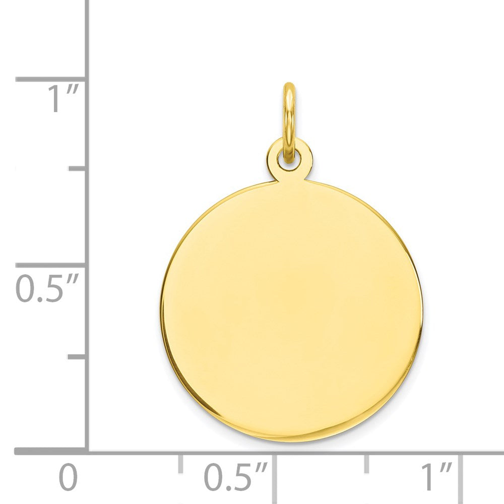 10K Plain .013 Gauge Circular Engravable Disc Charm