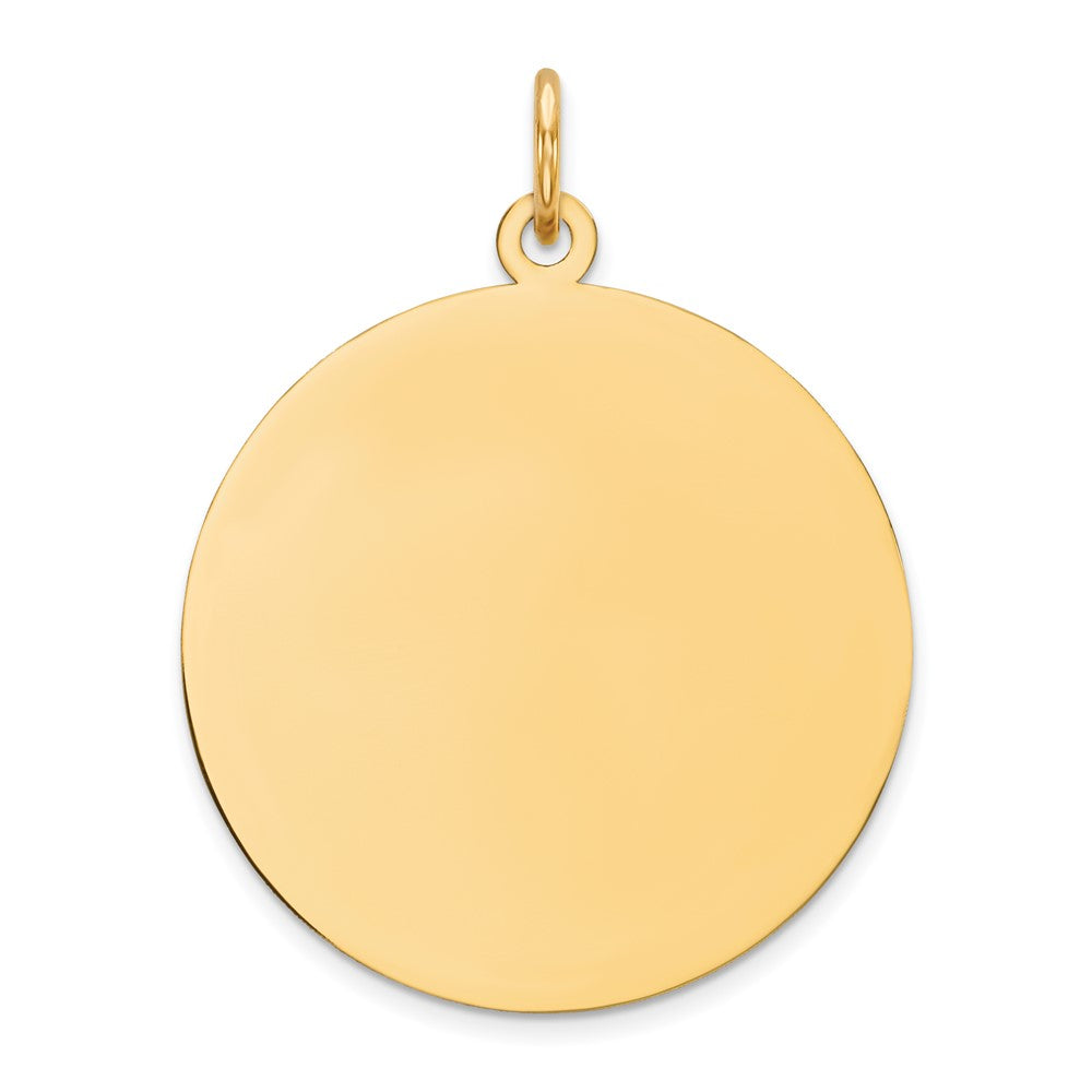 10K Plain .013 Gauge Circular Engravable Disc Charm