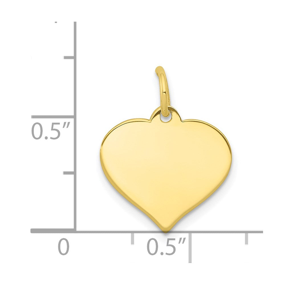 10k .013 Gauge Heart Disc Charm