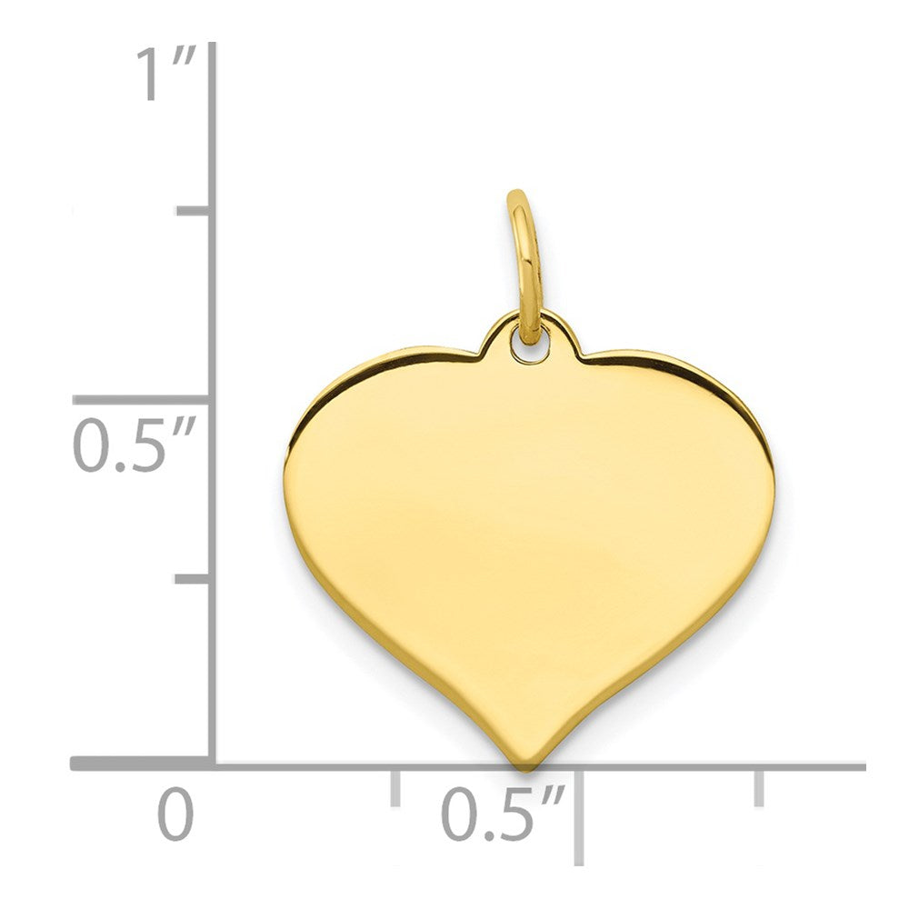 10k .013 Gauge Heart Disc Charm