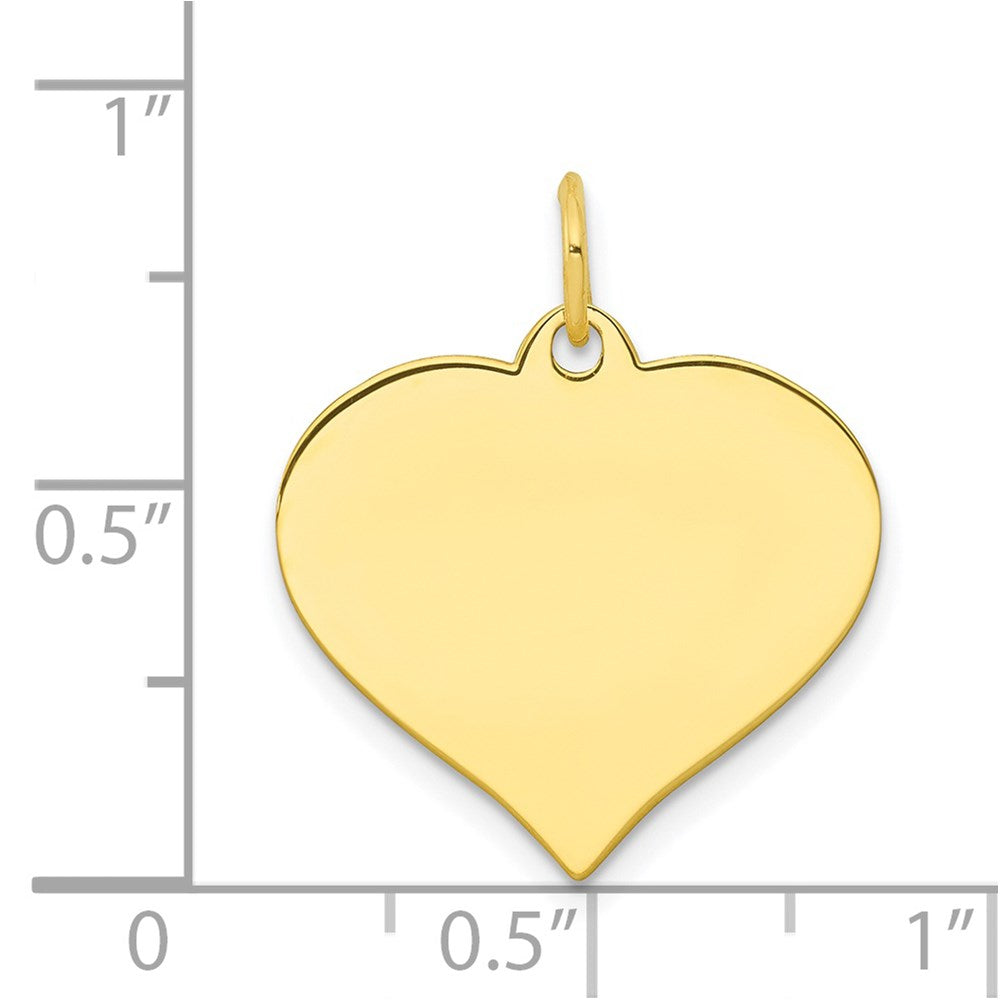 10k .018 Gauge Heart Disc Charm