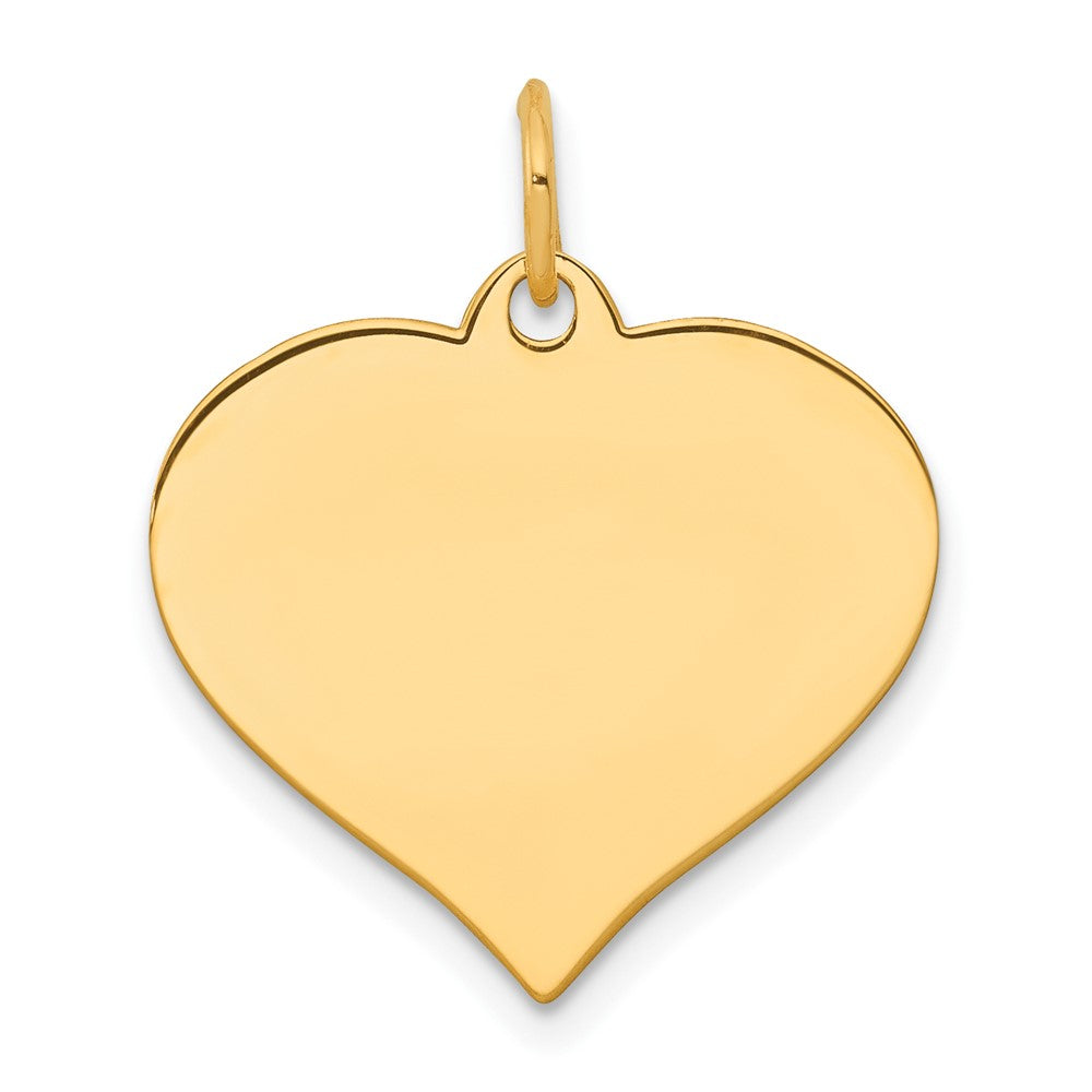 10k .018 Gauge Heart Disc Charm