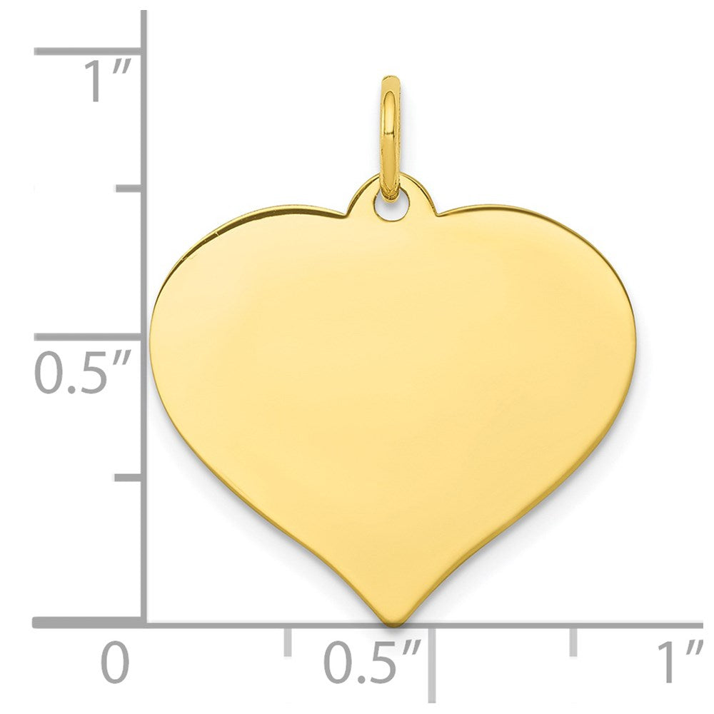 10k .018 Gauge Heart Disc Charm