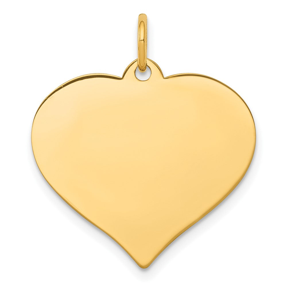 10k .018 Gauge Heart Disc Charm