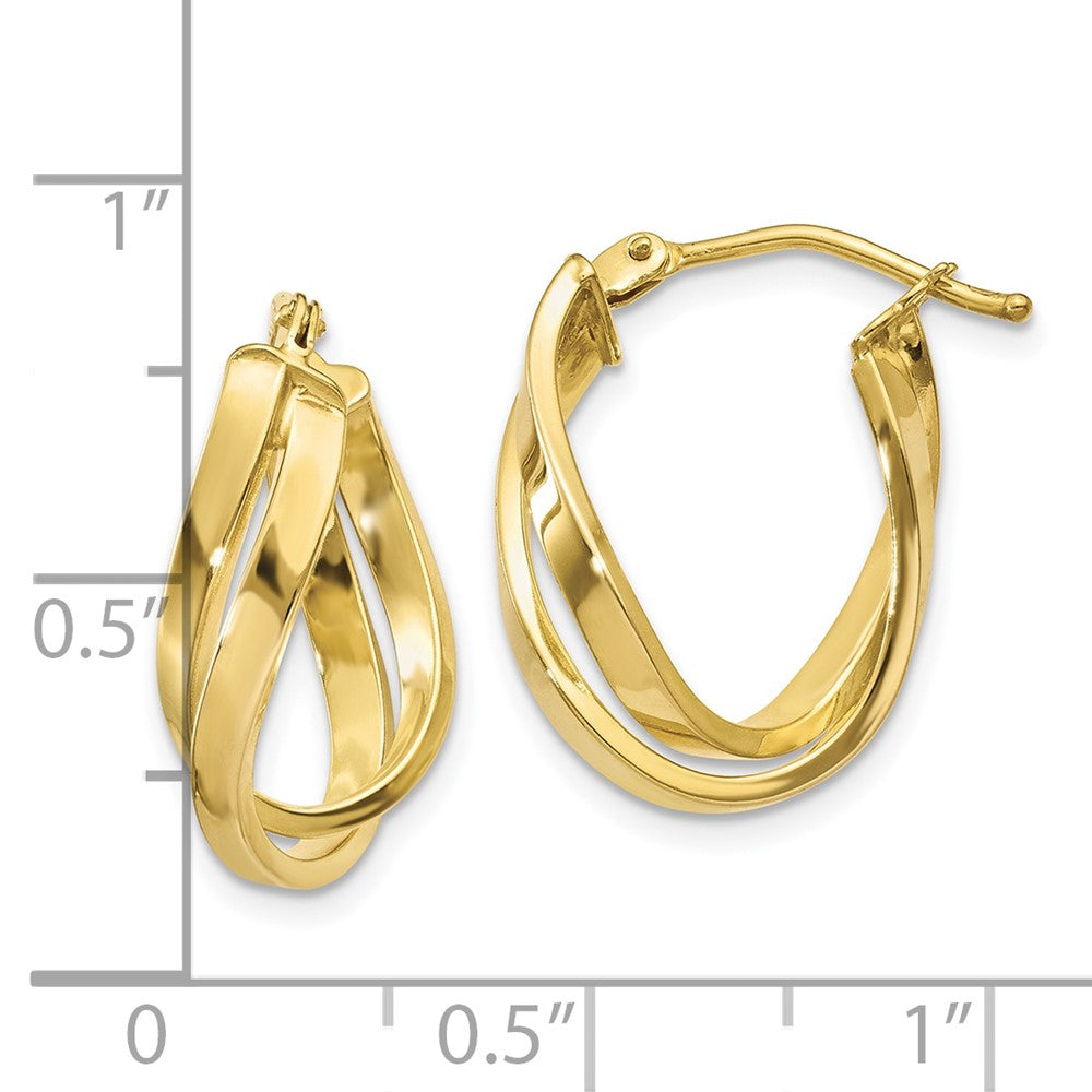 10k Twisted Hoop Earrings