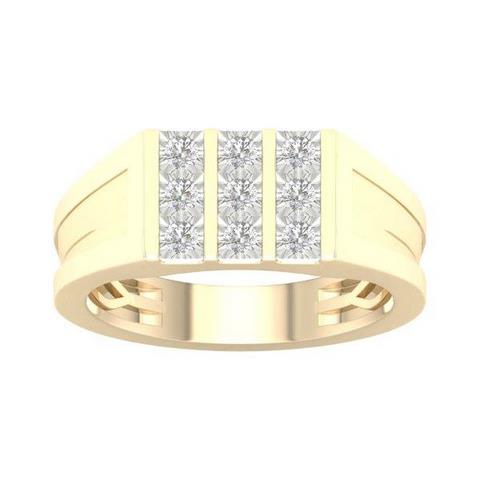 10K Yellow 0.15Ct D-Mens Rings