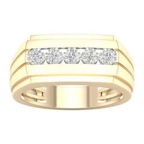 10K Yellow 0.20Ct D-Mens Bands