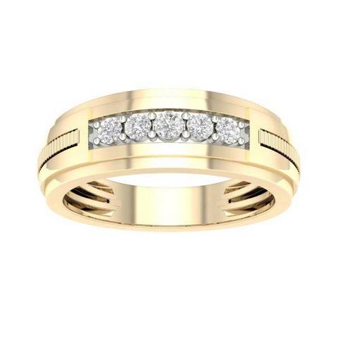 10K Yellow 0.10Ct D-Mens Bands