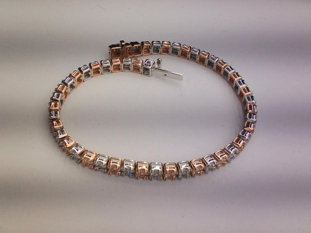 10K White & Pinkspl Price  3.98-4.60Ct D-Bracelet