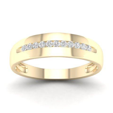 10K Yellow 0.16Ct D-Mens Bands