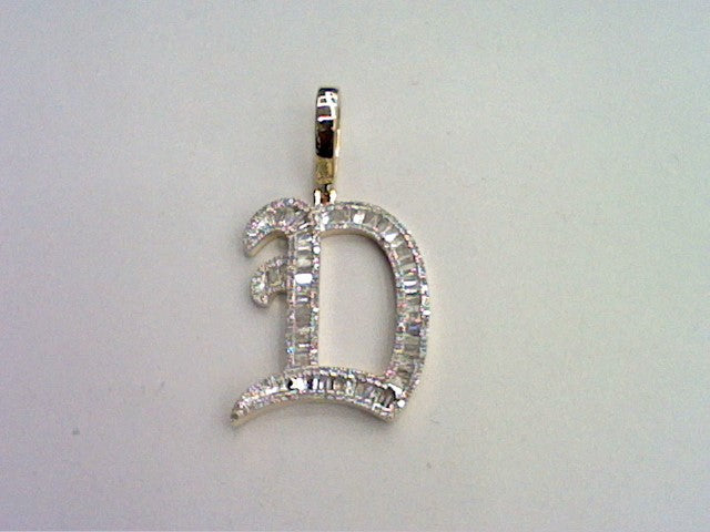 10K Yellow 0.51- 0.80Ct D-Tattoo Initial D Baguettes