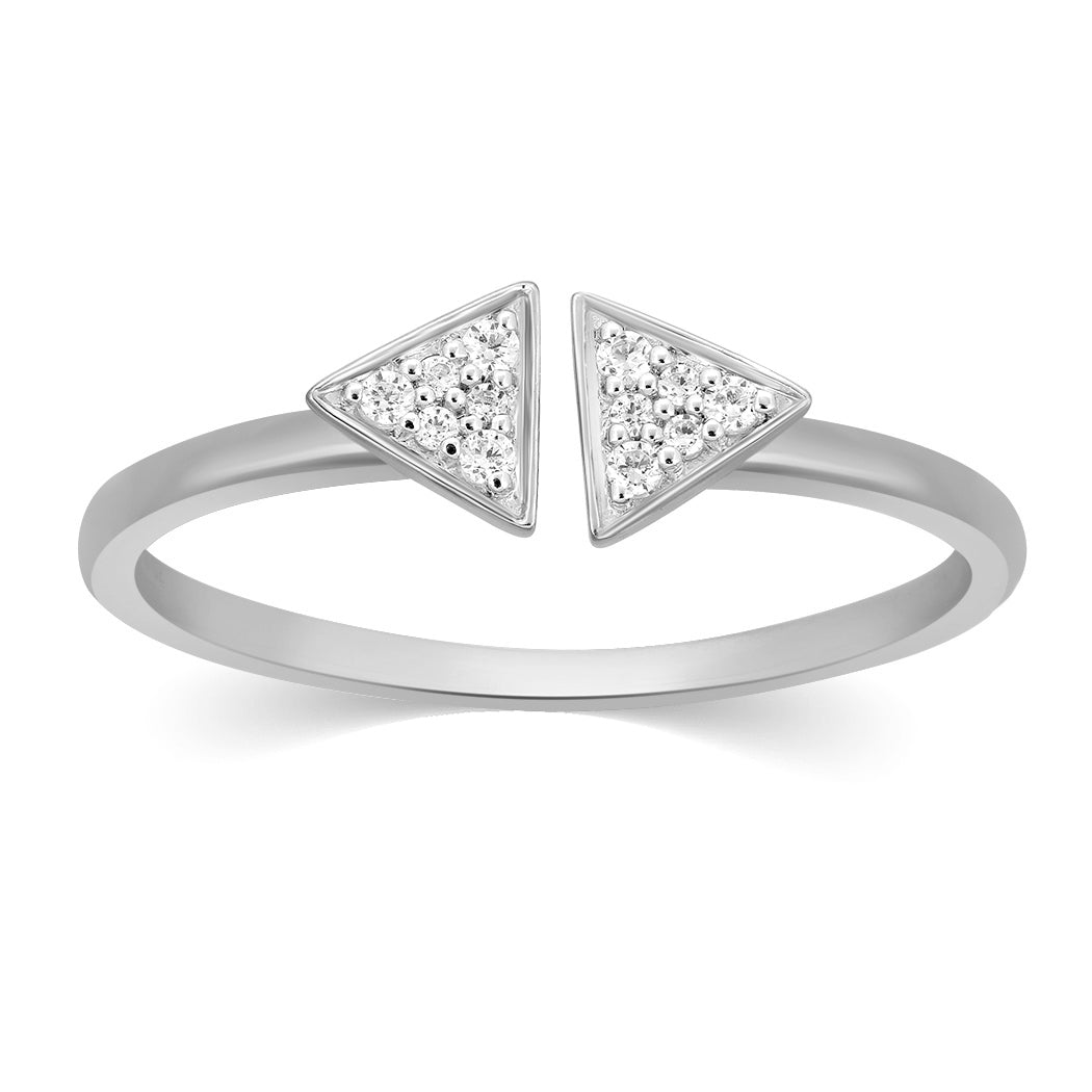 10K White 0.05Ct D-Ladies Rings