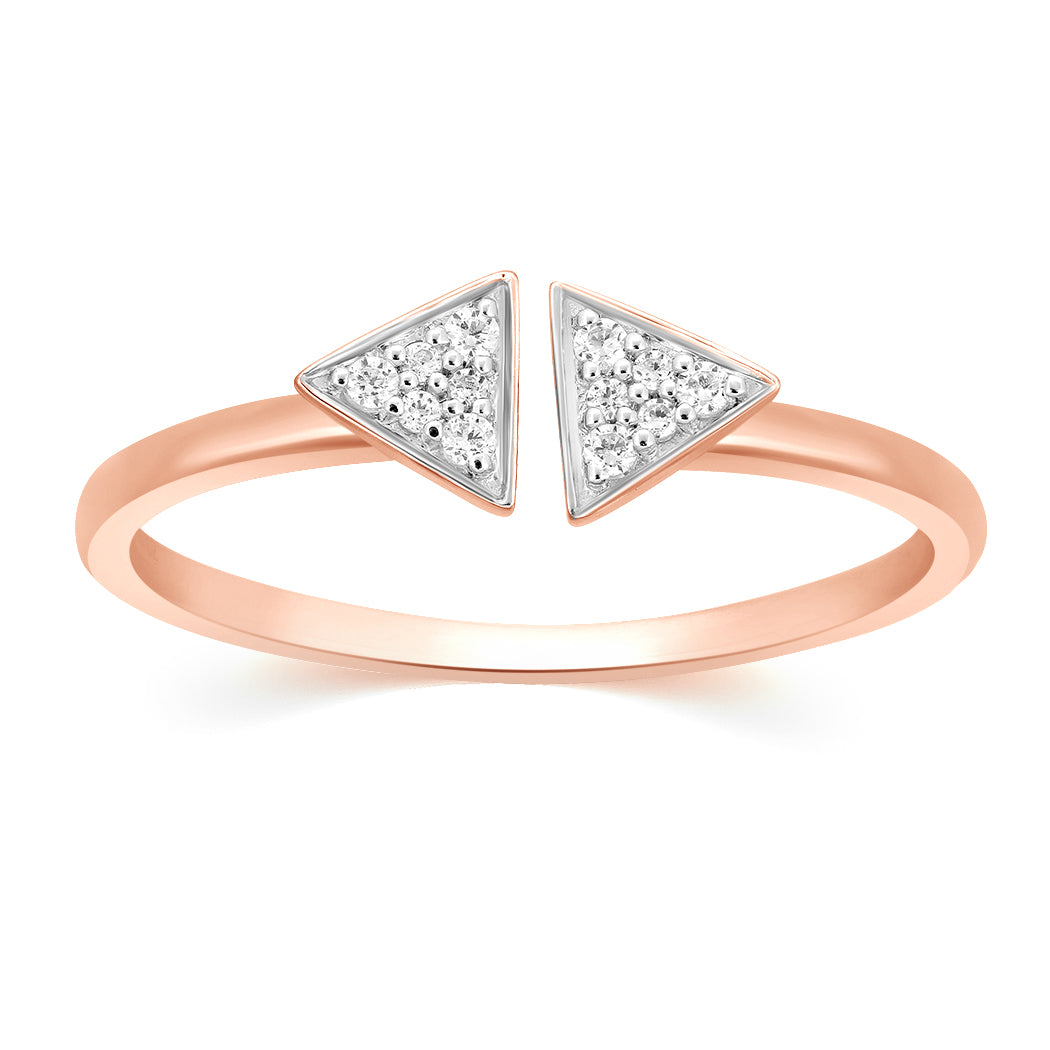 10K Pink 0.05Ct D-Ladies Rings