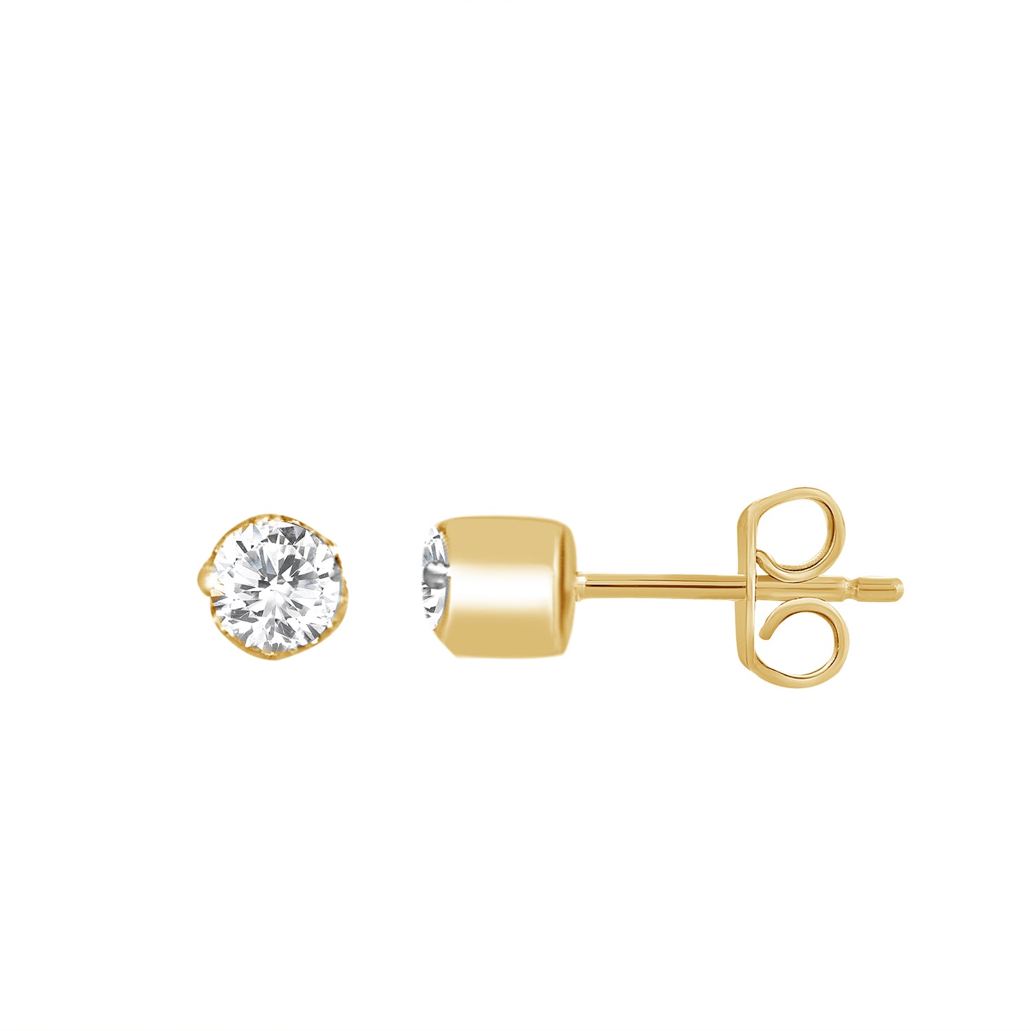 10K Yellow 0.10-0.12Ct D-Earrings