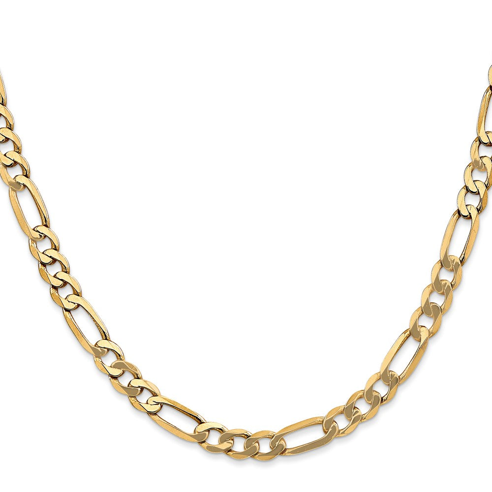 14K 5.50mm Flat Figaro Chain