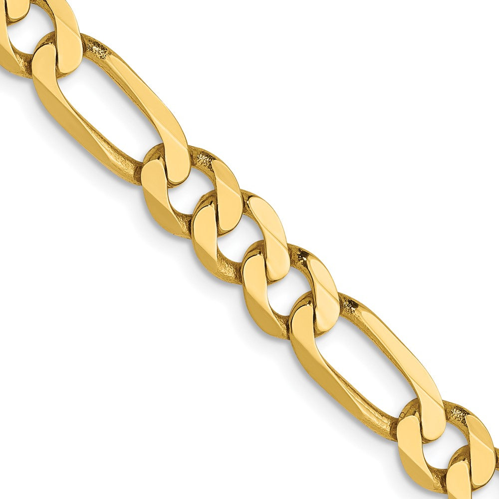 14K 5.50mm Flat Figaro Chain