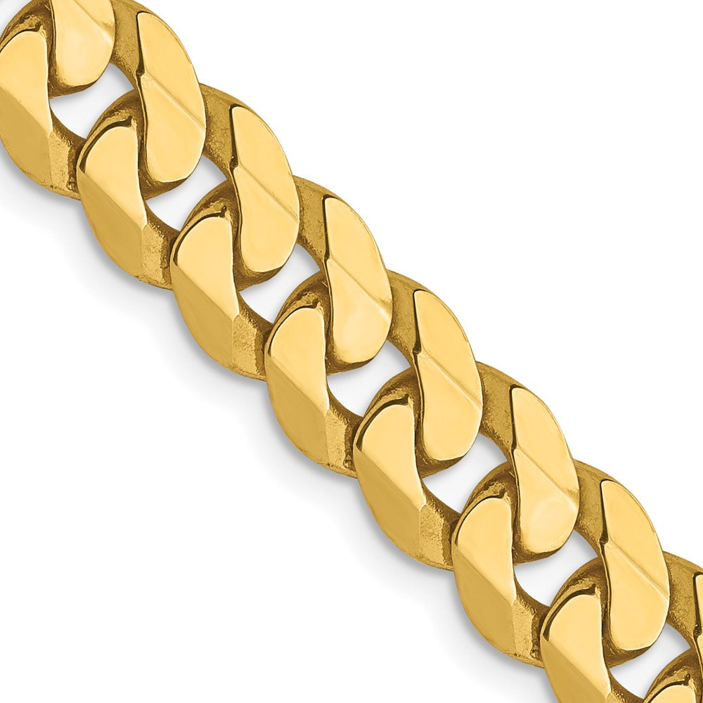 14K 7.25mm Flat Beveled Curb Chain