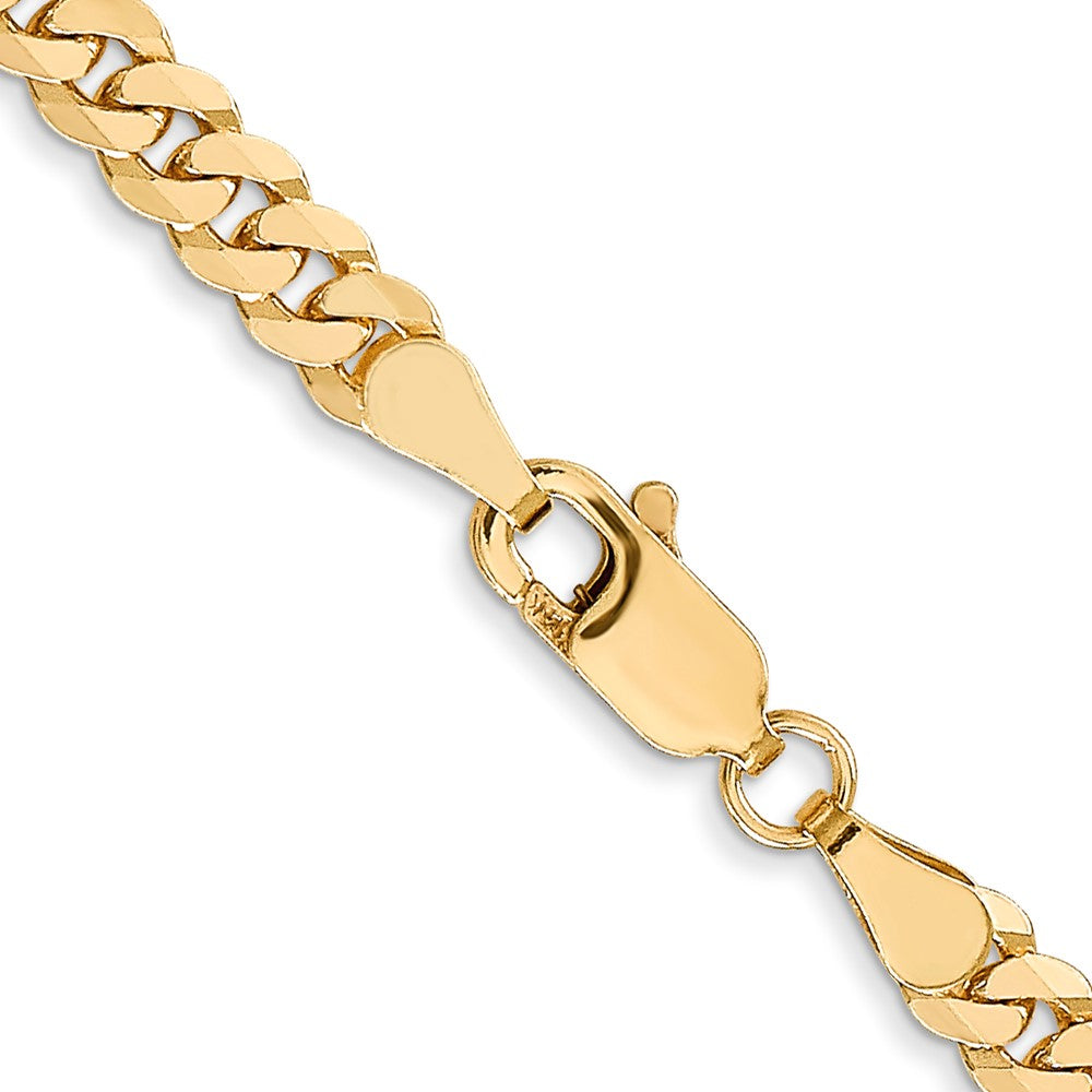 14K 3.9mm Flat Beveled Curb Chain