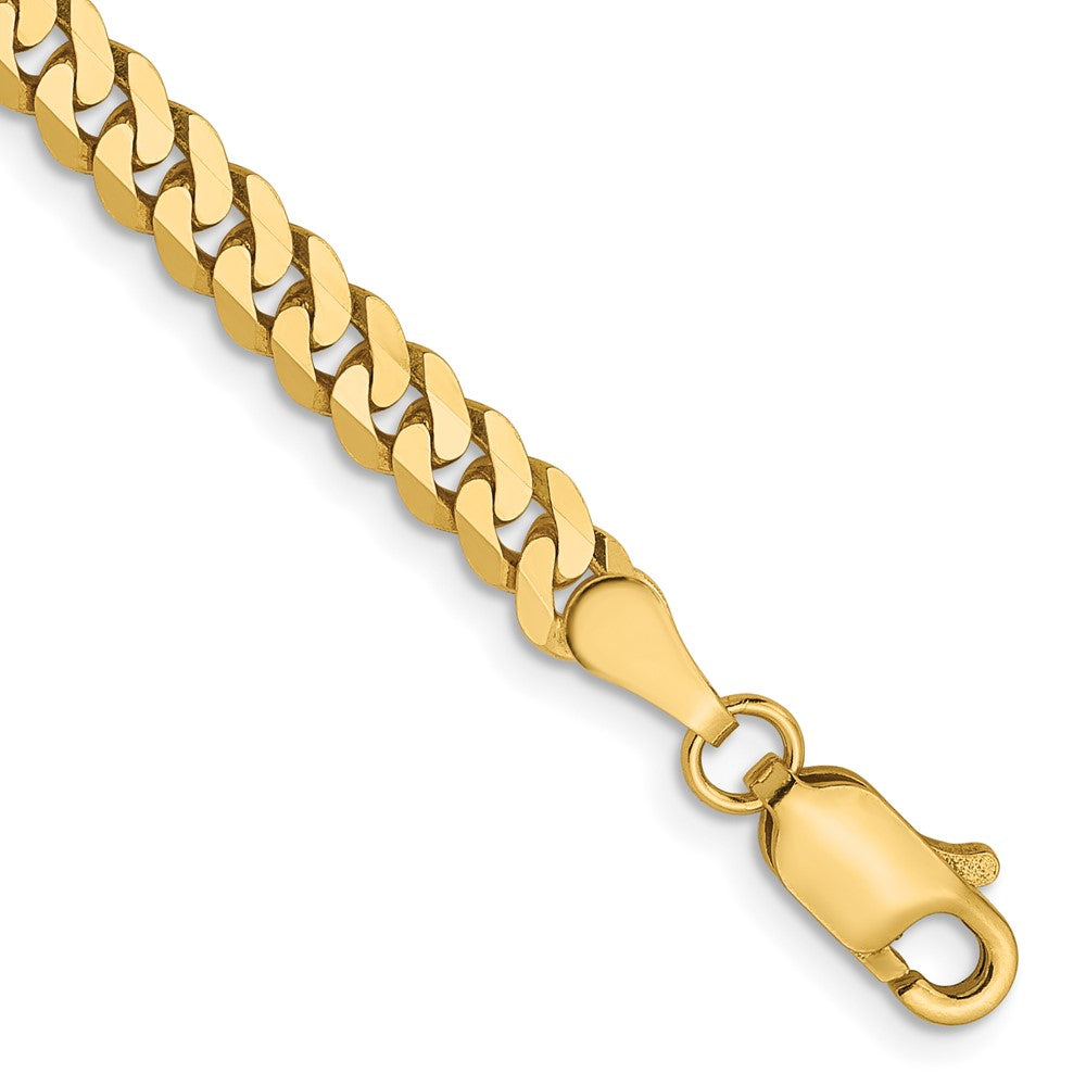 14K 3.9mm Flat Beveled Curb Chain