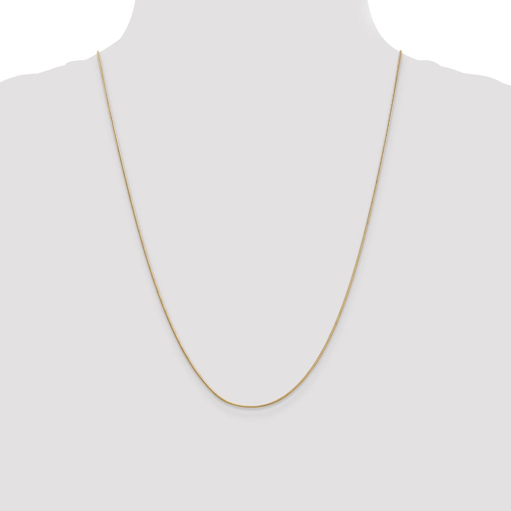 14K .9mm Round Snake Chain