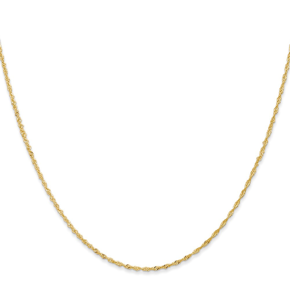 14K 1mm Singapore with Lobster Clasp Chain