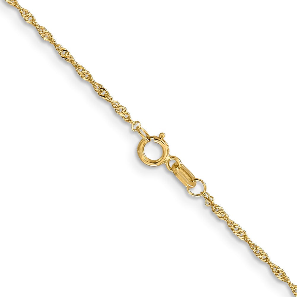 14K 1mm Singapore with Lobster Clasp Chain