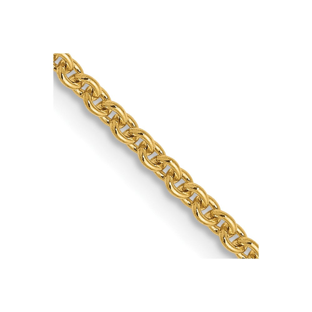 14K 1.6mm Round Cable Chain