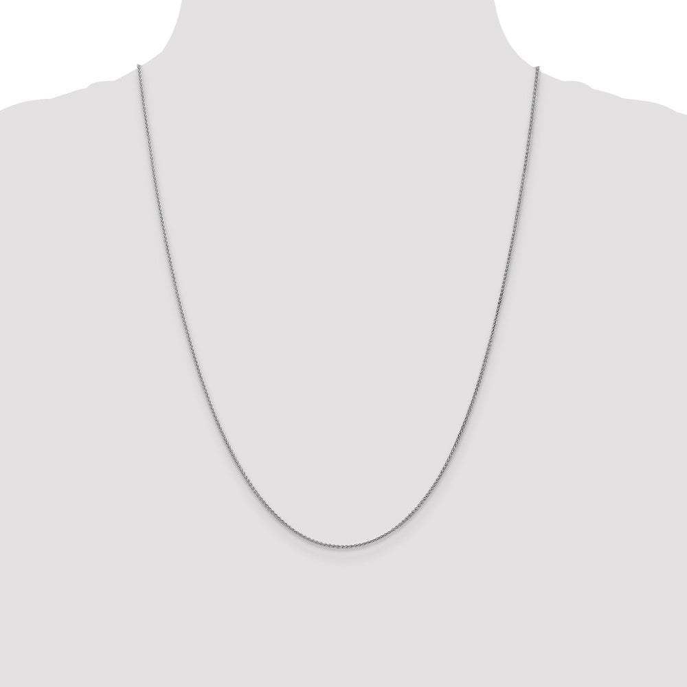 14K White Gold 1.2mm Spiga Chain