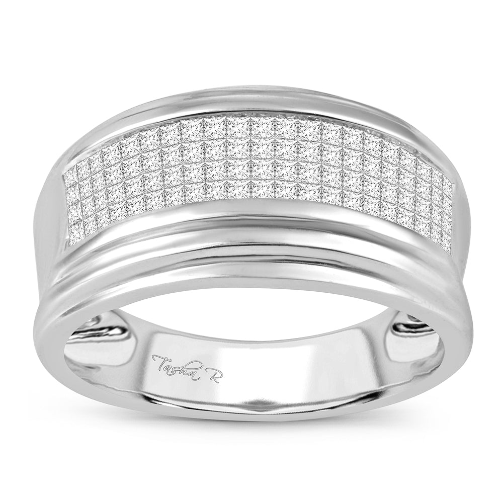 14K White Gold Elegant 1.00Ct Diamond Band