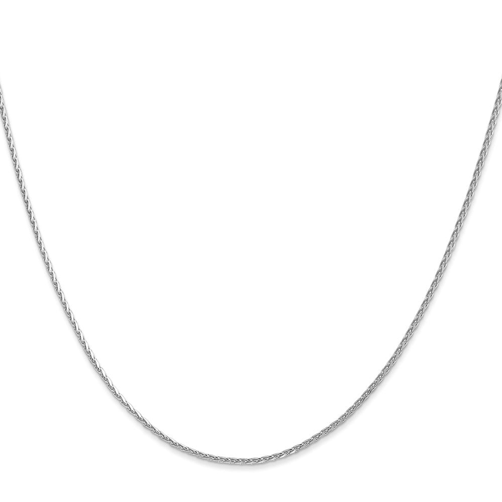 14K White Gold 1.3mm D/C Wheat Chain