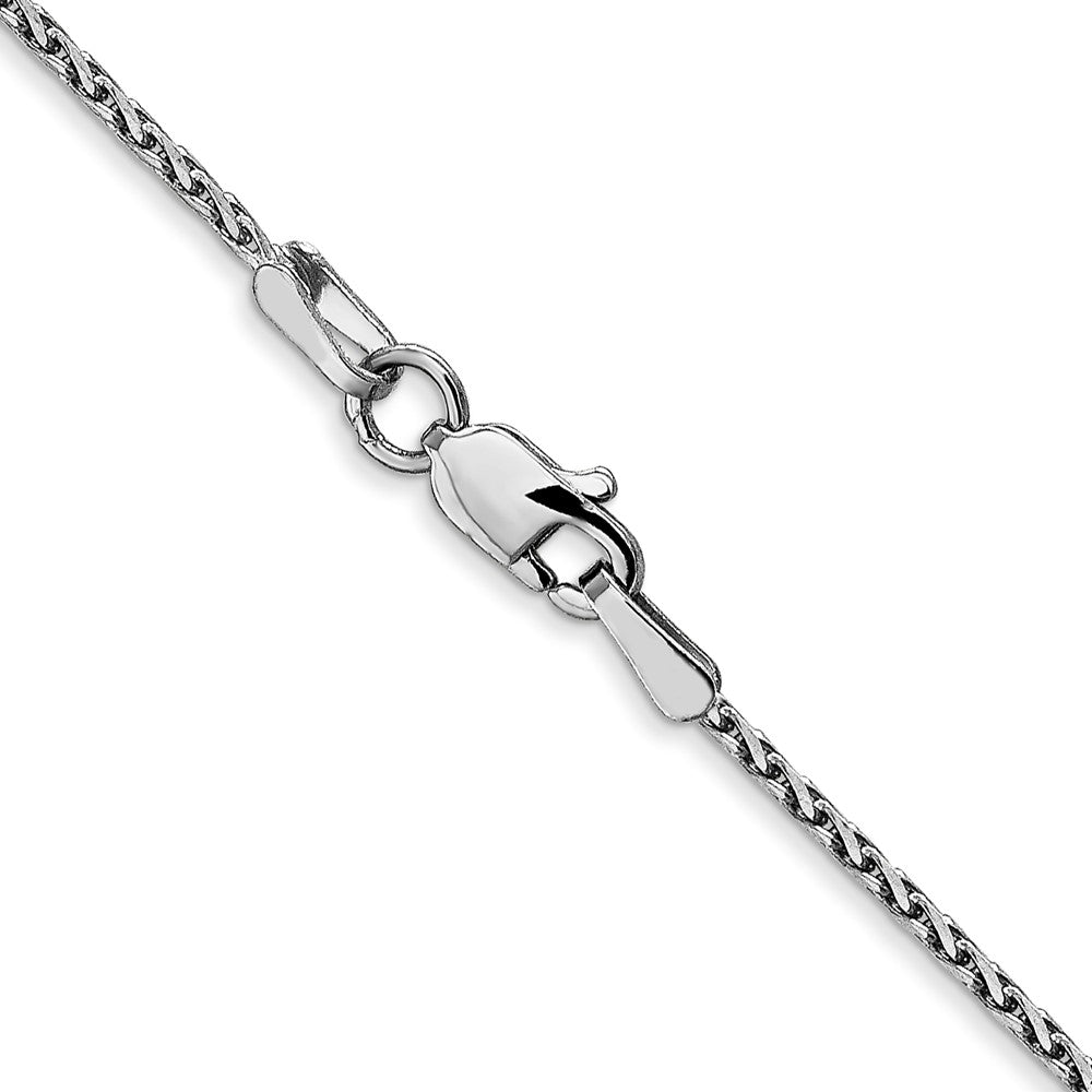 14K White Gold 1.3mm D/C Wheat Chain