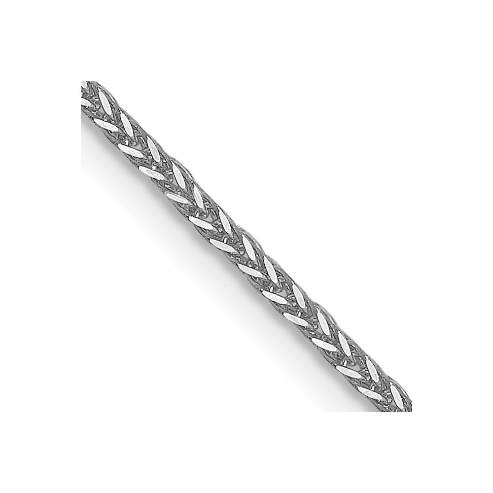 14K White Gold 1mm D/C Quadra Wheat Chain