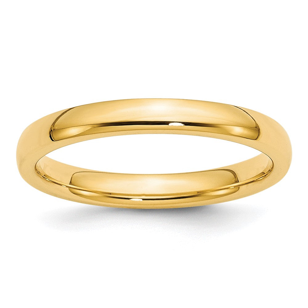 10k Yellow Gold 3mm Standard Weight Comfort Fit Wedding Band Size 13