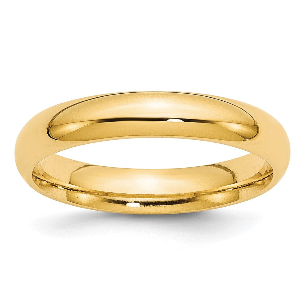 10k Yellow Gold 4mm Standard Weight Comfort Fit Wedding Band Size 6.5