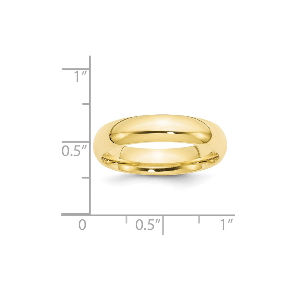 10k Yellow Gold 5mm Standard Weight Comfort Fit Wedding Band Size 11.5