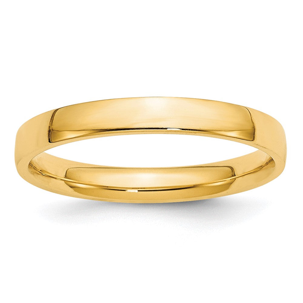 10k Yellow Gold 3mm Lightweight Comfort Fit Wedding Band Size 6.5