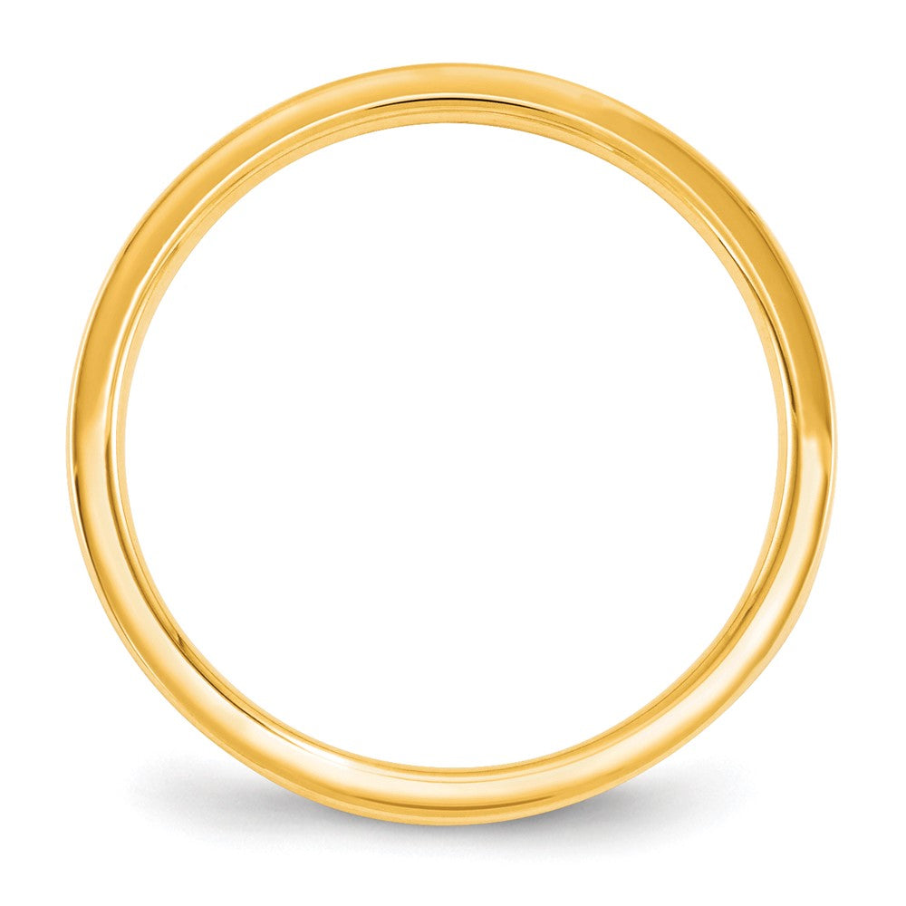 10k Yellow Gold 2.5mm Standard Weight Flat Comfort Fit Wedding Band Size 5