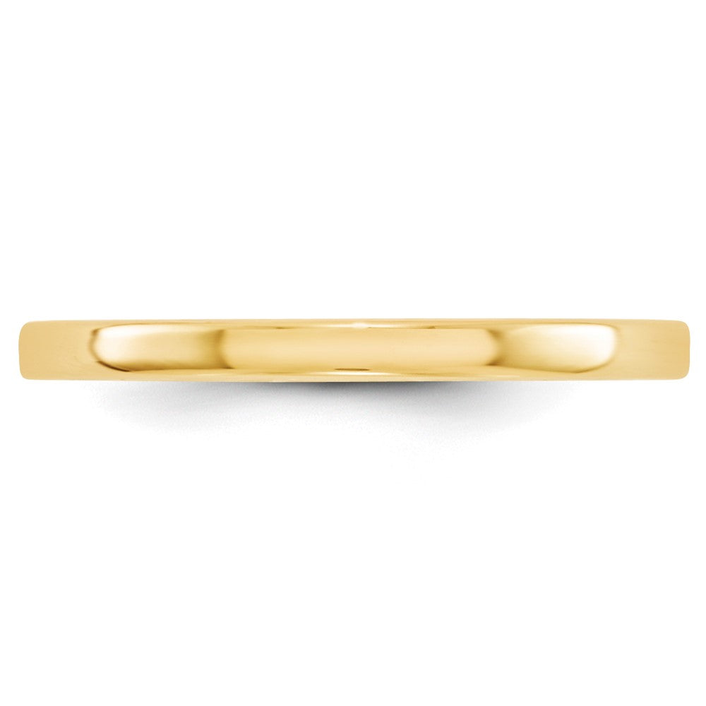 10k Yellow Gold 2mm Lightweight Flat Wedding Band Size 5