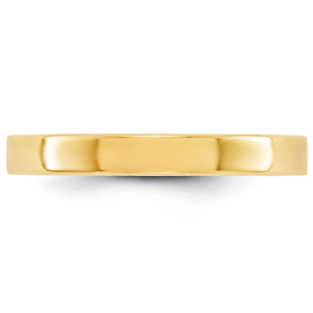 10k Yellow Gold 3mm Lightweight Flat Wedding Band Size 5