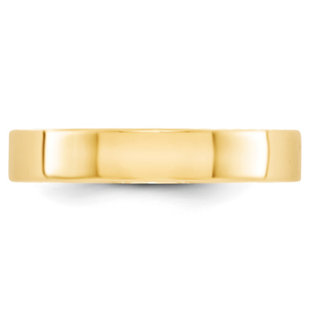 10k Yellow Gold 4mm Lightweight Flat Wedding Band Size 5