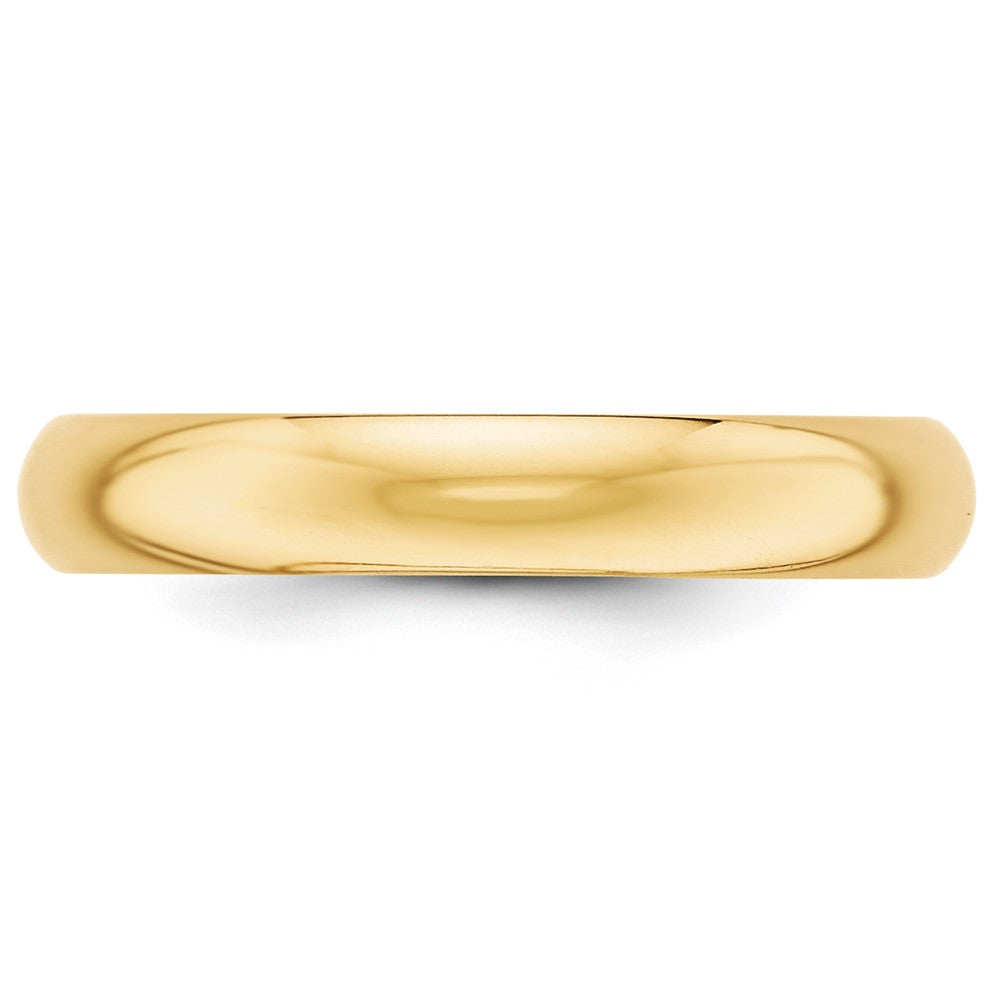 10k Yellow Gold 4mm Half Round Wedding Band Size 7.5