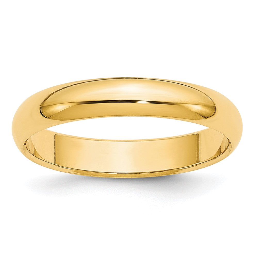 10k Yellow Gold 4mm Half Round Wedding Band Size 7.5