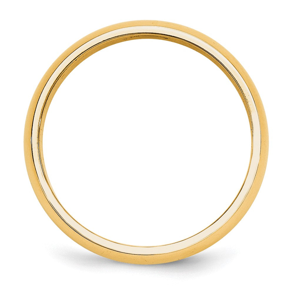 10k Yellow Gold 5mm Half Round Wedding Band Size 6.5