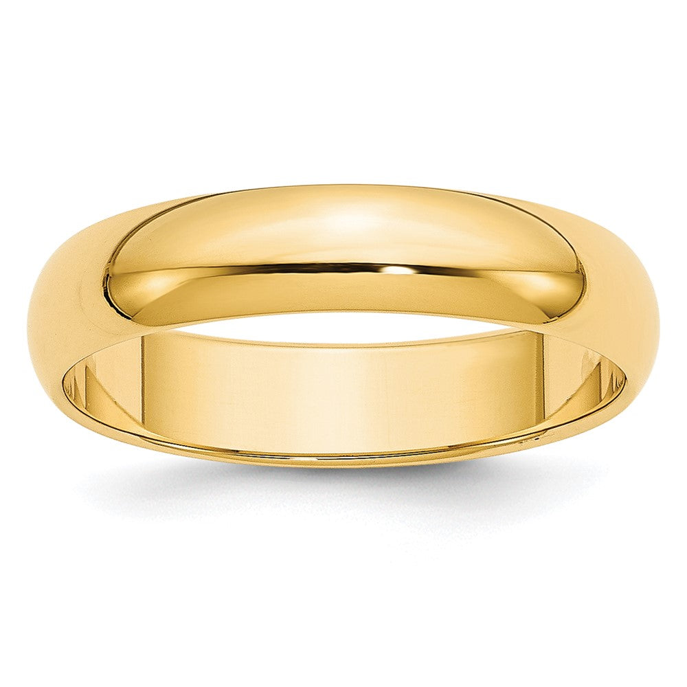 10k Yellow Gold 5mm Half Round Wedding Band Size 6.5