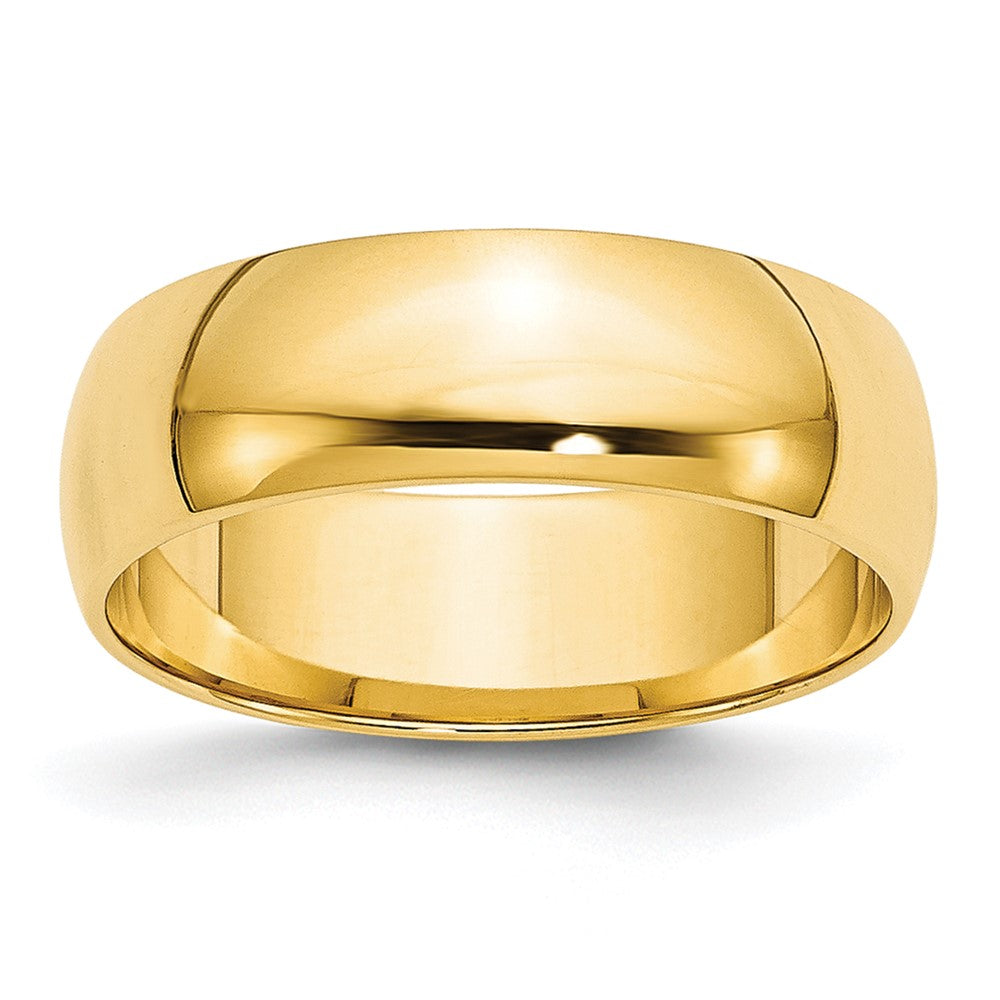 10k Yellow Gold 6mm Lightweight Half Round Wedding Band Size 11.5