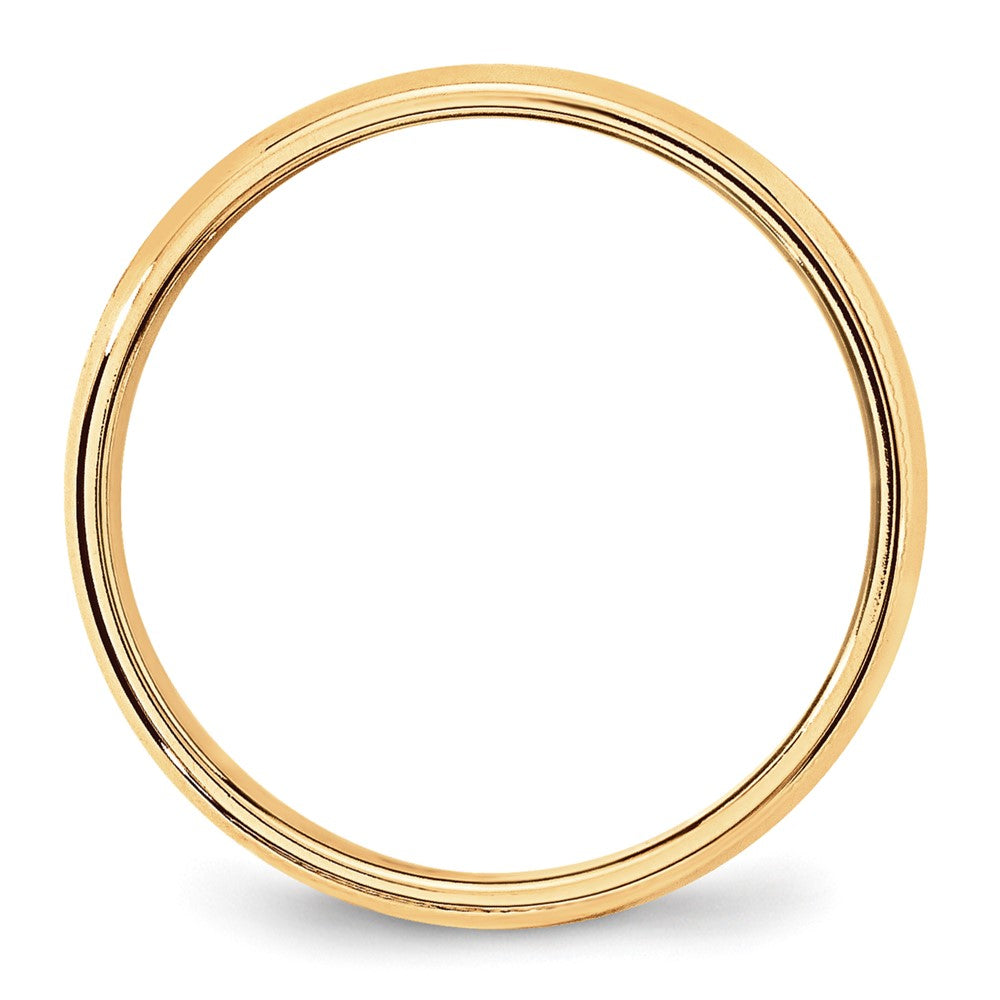 10k Yellow Gold 6mm Milgrain Half Round Wedding Band Size 6.5